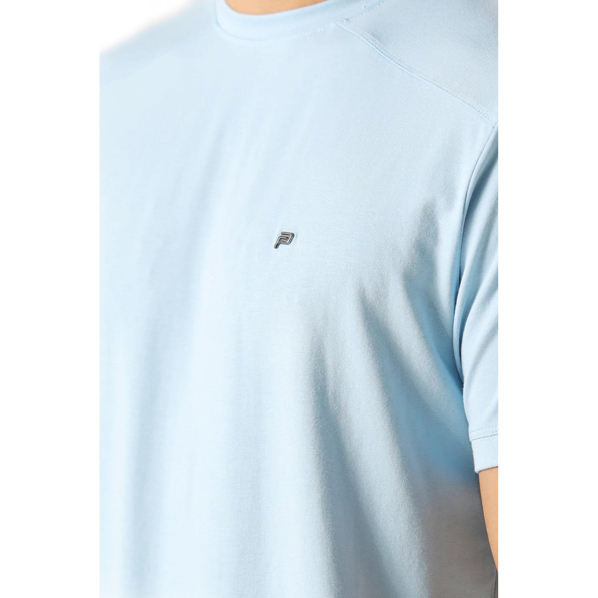 Police Gambit 0069 Cut & Sew Small 'P' Emblem Metal Logo Crew Half Sleeve T-Shirt