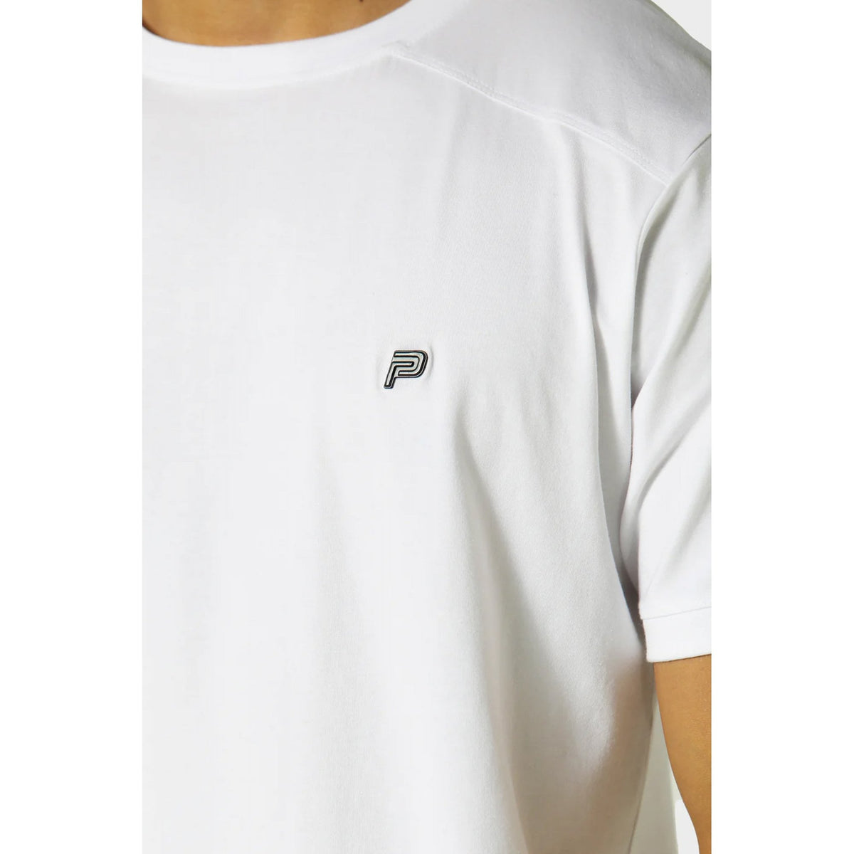 Police Gambit 0069 Cut & Sew Small 'P' Emblem Metal Logo Crew Half Sleeve T-Shirt
