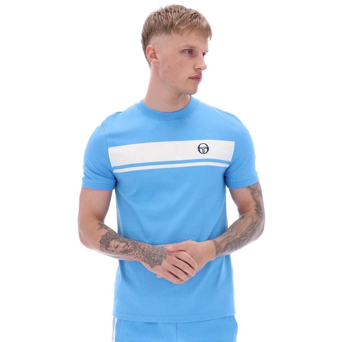 Sergio Tacchini | Master 4593-294 Retro Contrast Stripe Half Sleeve T-Shirt