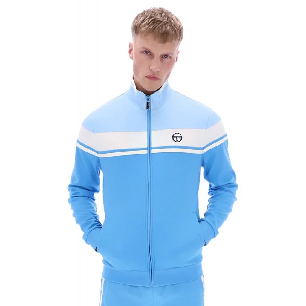 Sergio Tacchini | Damarindo 4551-298 Retro Contrast Stripe Track Top - Azure Blue