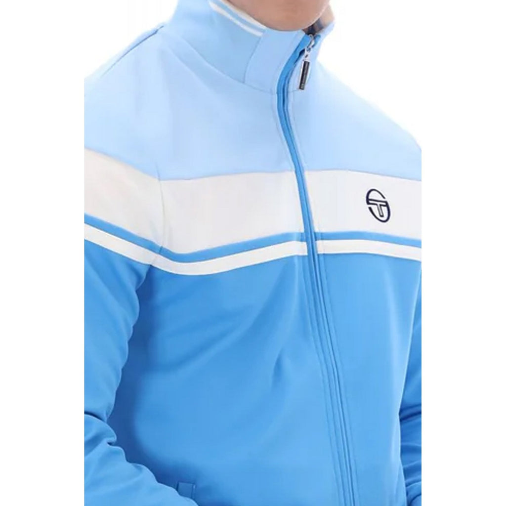 Sergio Tacchini | Damarindo 4551-298 Retro Contrast Stripe Track Top - Azure Blue