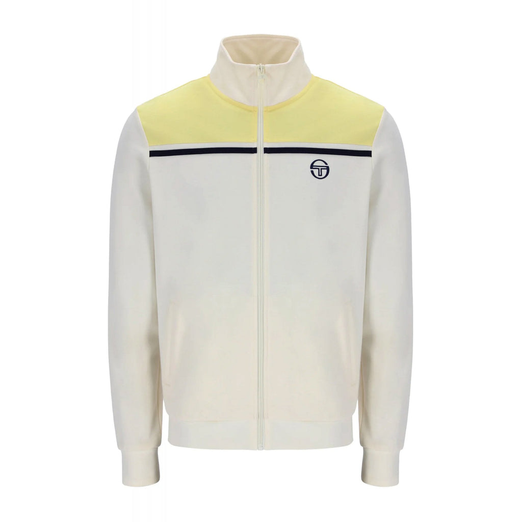 Sergio Tacchini | Youngline MK2 1083 Retro Contrast Stripe Track Top - Gardenia/Pale Banana
