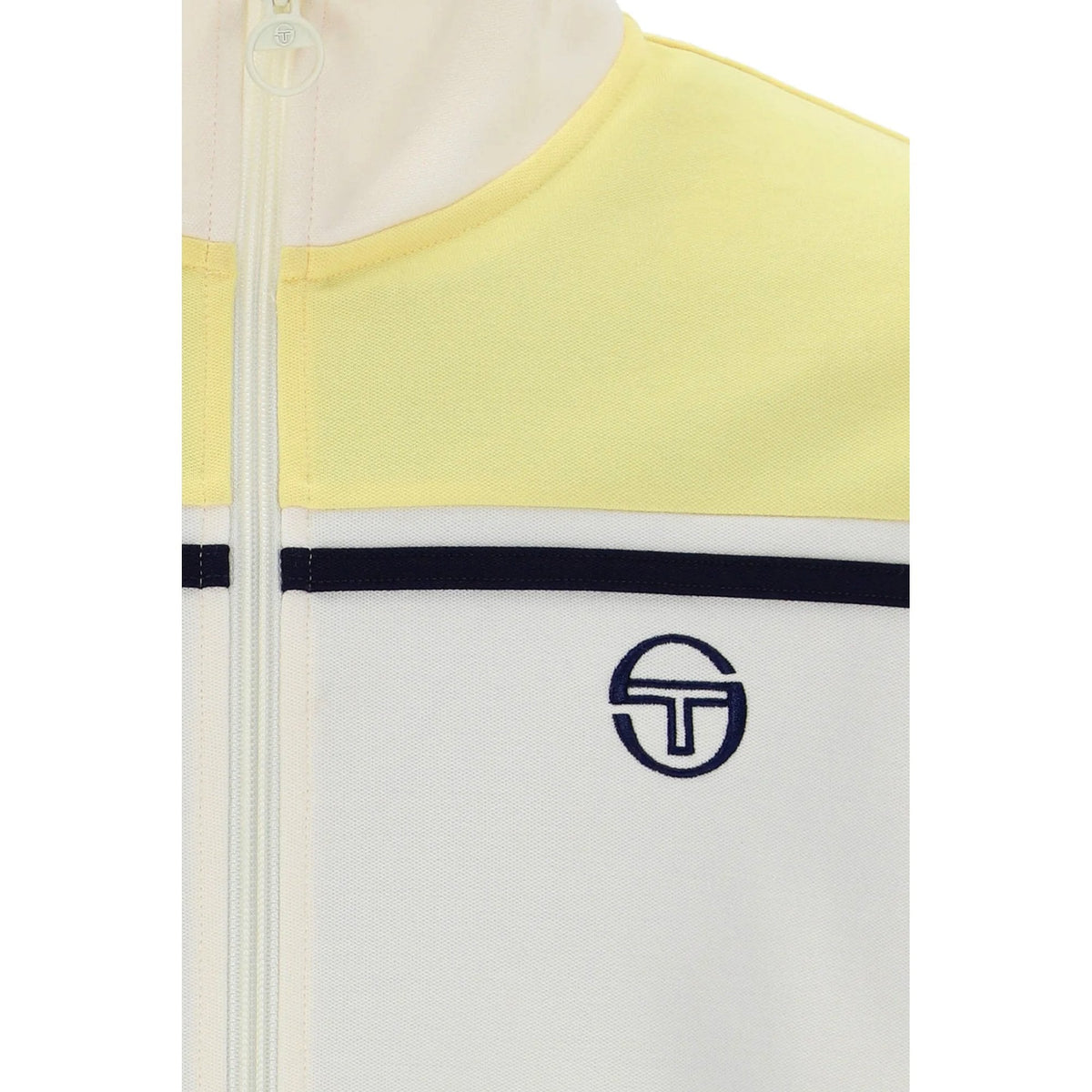 Sergio Tacchini | Youngline MK2 1083 Retro Contrast Stripe Track Top - Gardenia/Pale Banana