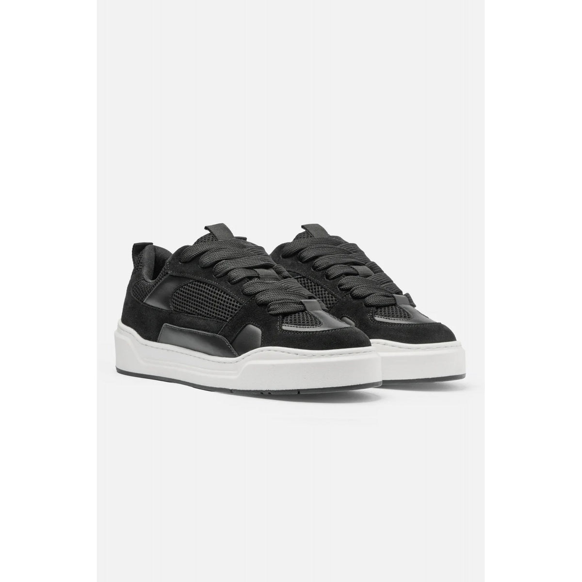 Madison Kohl | MK Skate Contrast Leather Suede Mesh Fabric Trainer