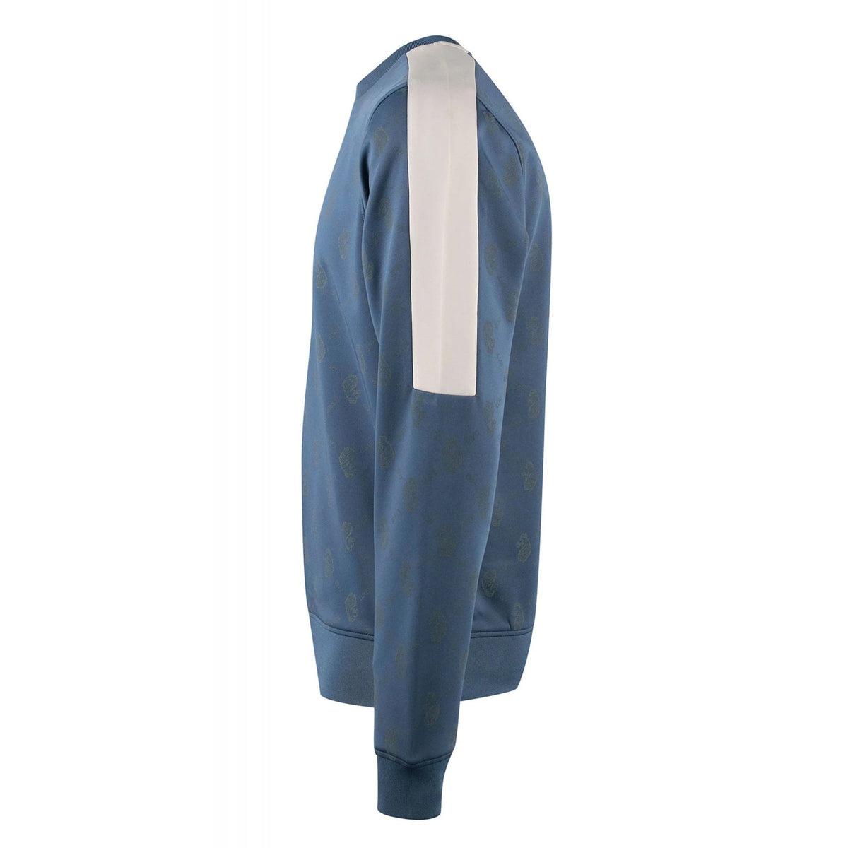 Luke | Gazzas Tears M620373 Logo Overprint Panel Tape Crew Sweat Top - Denim Blue