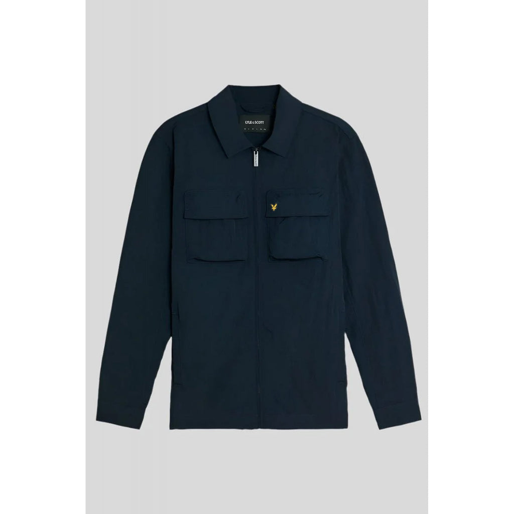 Lyle & Scott | LW2216V Legacy Ventilated Nylon Collar Overshirt Jacket - Dark Navy