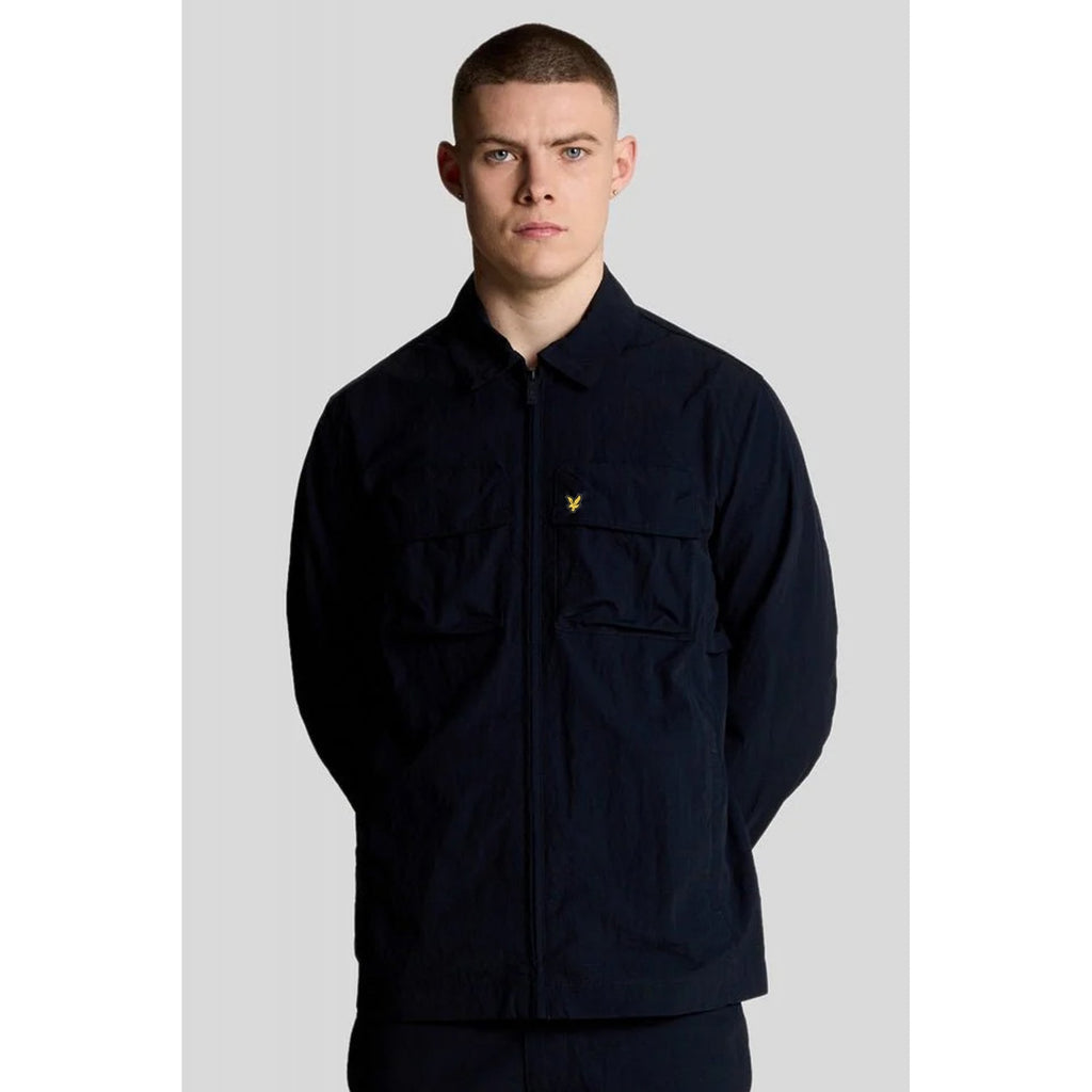Lyle & Scott | LW2216V Legacy Ventilated Nylon Collar Overshirt Jacket - Dark Navy