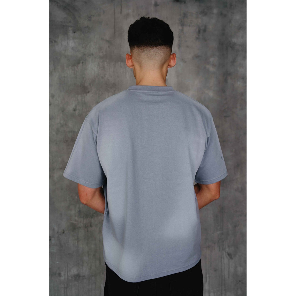 Courtside | Mackey Oversized Relaxed Fit Enlarge Cracked Retro Print Half Sleeve T-Shirt