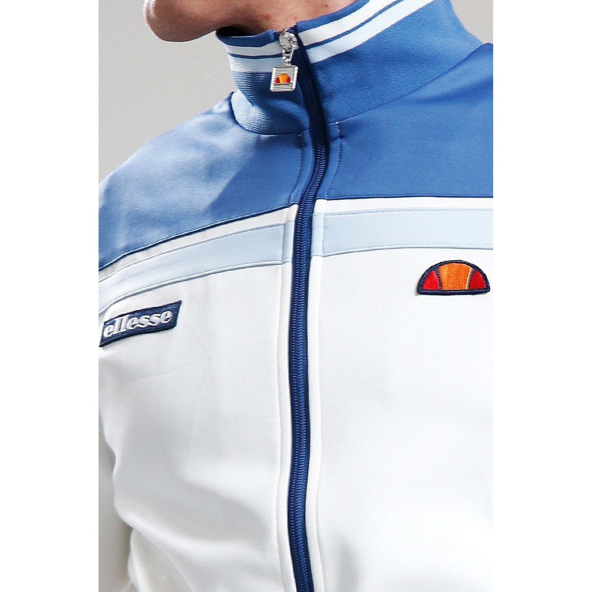 Ellesse Vignola 2058 Classic Contrast Retro Tipped Colour Block Track Top