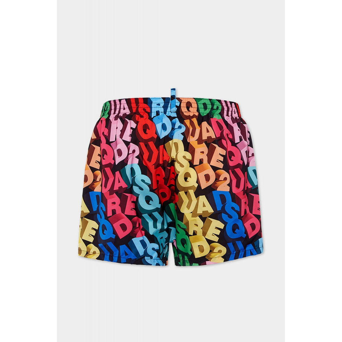 DSQUARED2 | D7B646100 3D Style Jumbled Allover Logo Print Design Swim Short - Multi-Colour