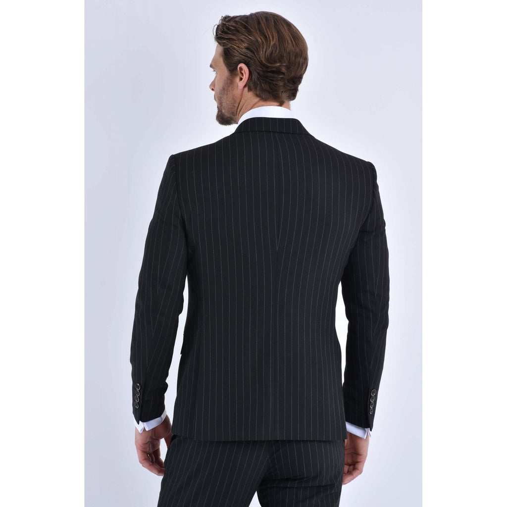 CB Greenwich Tailored Slim Fit Pinstripe Double-Breasted 2 Piece Suit