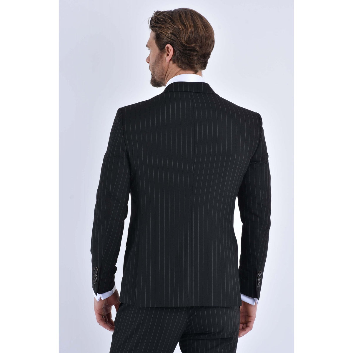CB Greenwich Tailored Slim Fit Pinstripe Double-Breasted 2 Piece Suit