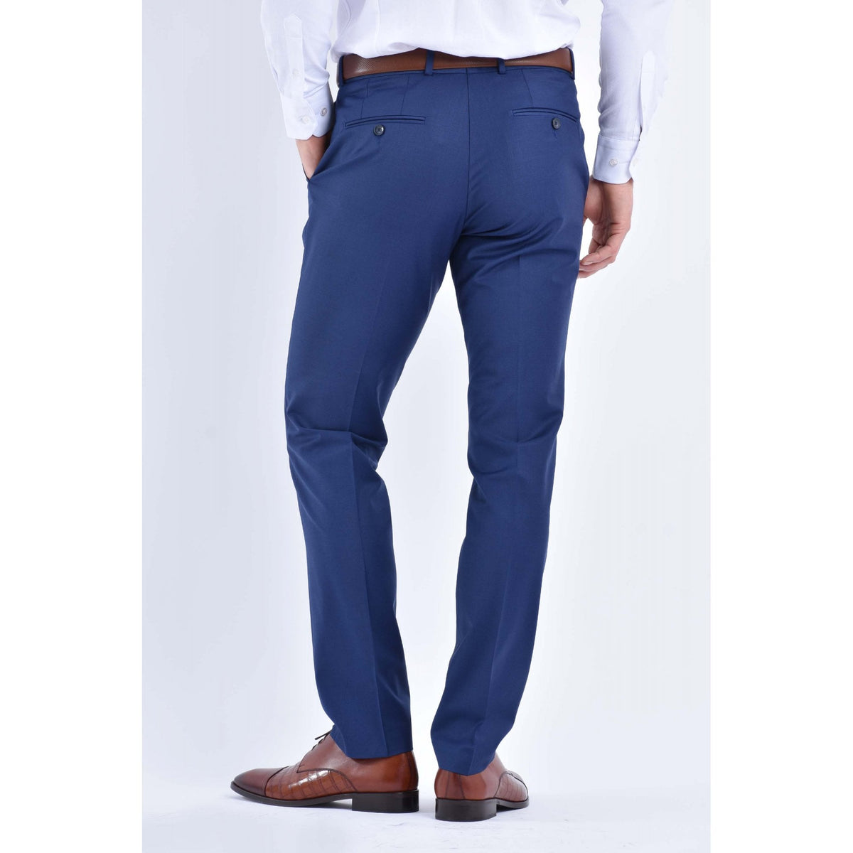 CB Milan Tailored Slim Fit Wool Single-Breasted Plain 3 Piece Suit