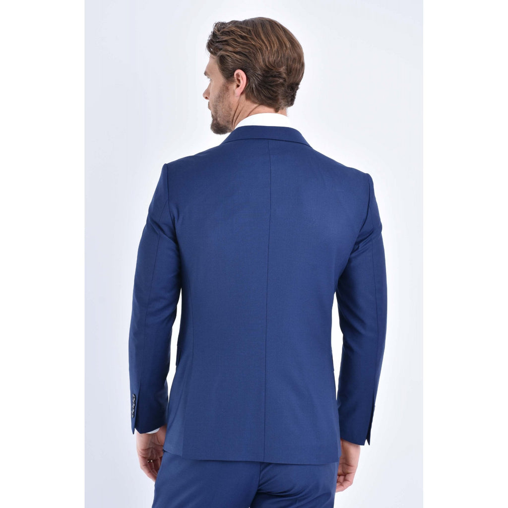 CB Milan Tailored Slim Fit Wool Single-Breasted Plain 3 Piece Suit