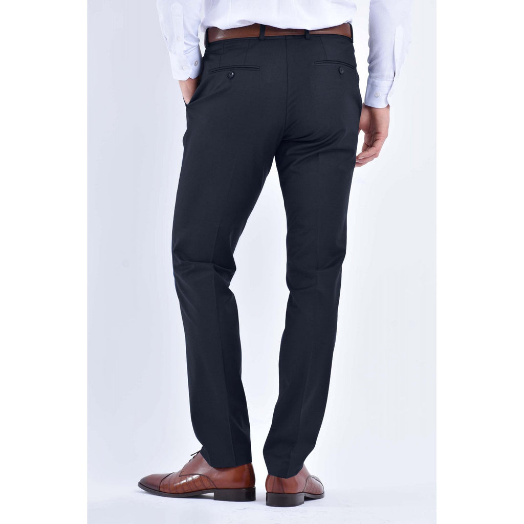 CB Milan Tailored Slim Fit Wool Double-Breasted Plain 2 Piece Suit