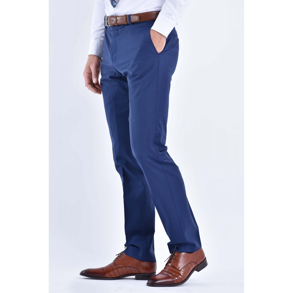 CB Milan Tailored Slim Fit Wool Double-Breasted Plain 2 Piece Suit