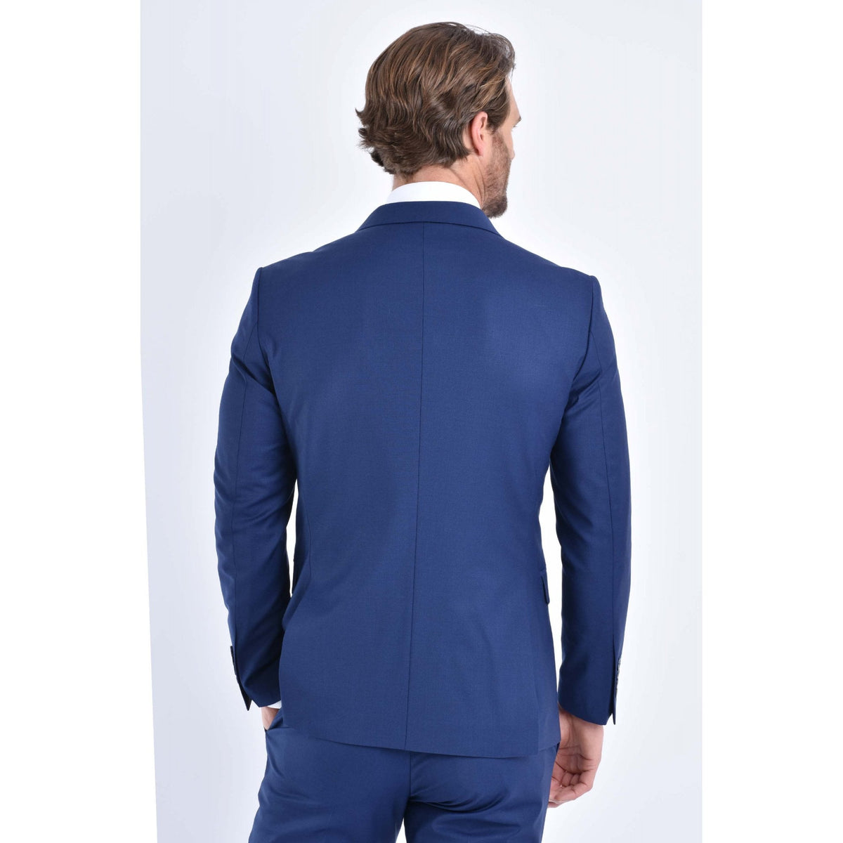 CB Milan Tailored Slim Fit Wool Double-Breasted Plain 2 Piece Suit