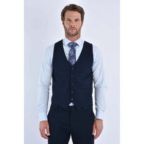 CB Mal Tailored Slim Fit Textured Waistcoat
