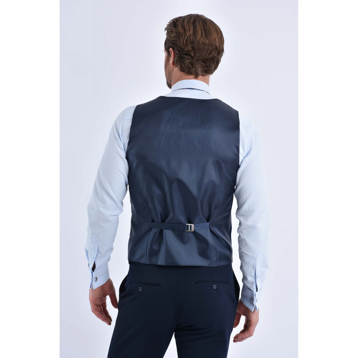 CB Mal Tailored Slim Fit Textured Waistcoat