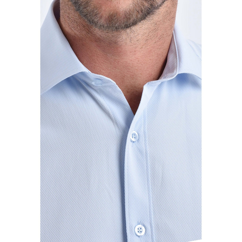 CB 043A Textured Slim Fit Single Cuff Smart Shirt