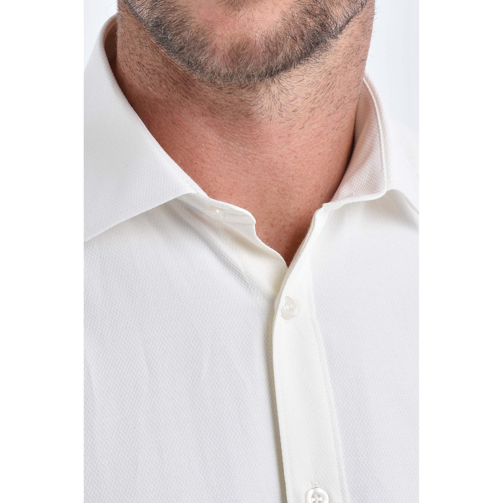 CB 043A Textured Slim Fit Single Cuff Smart Shirt