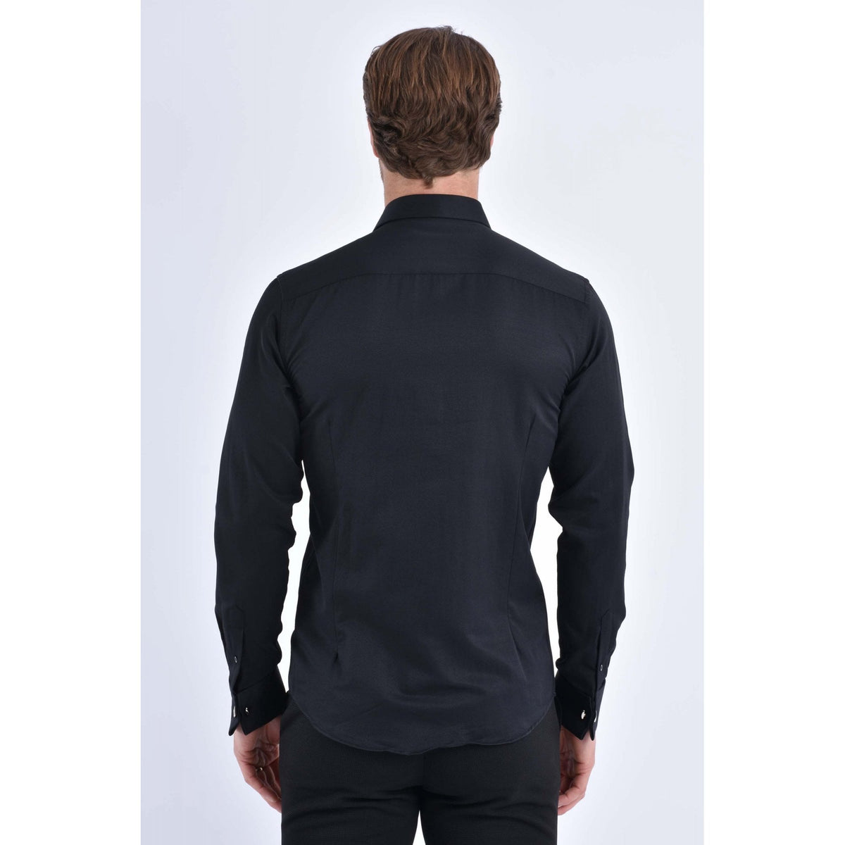 CB 043 Textured Slim Fit Double Cuff Smart Shirt