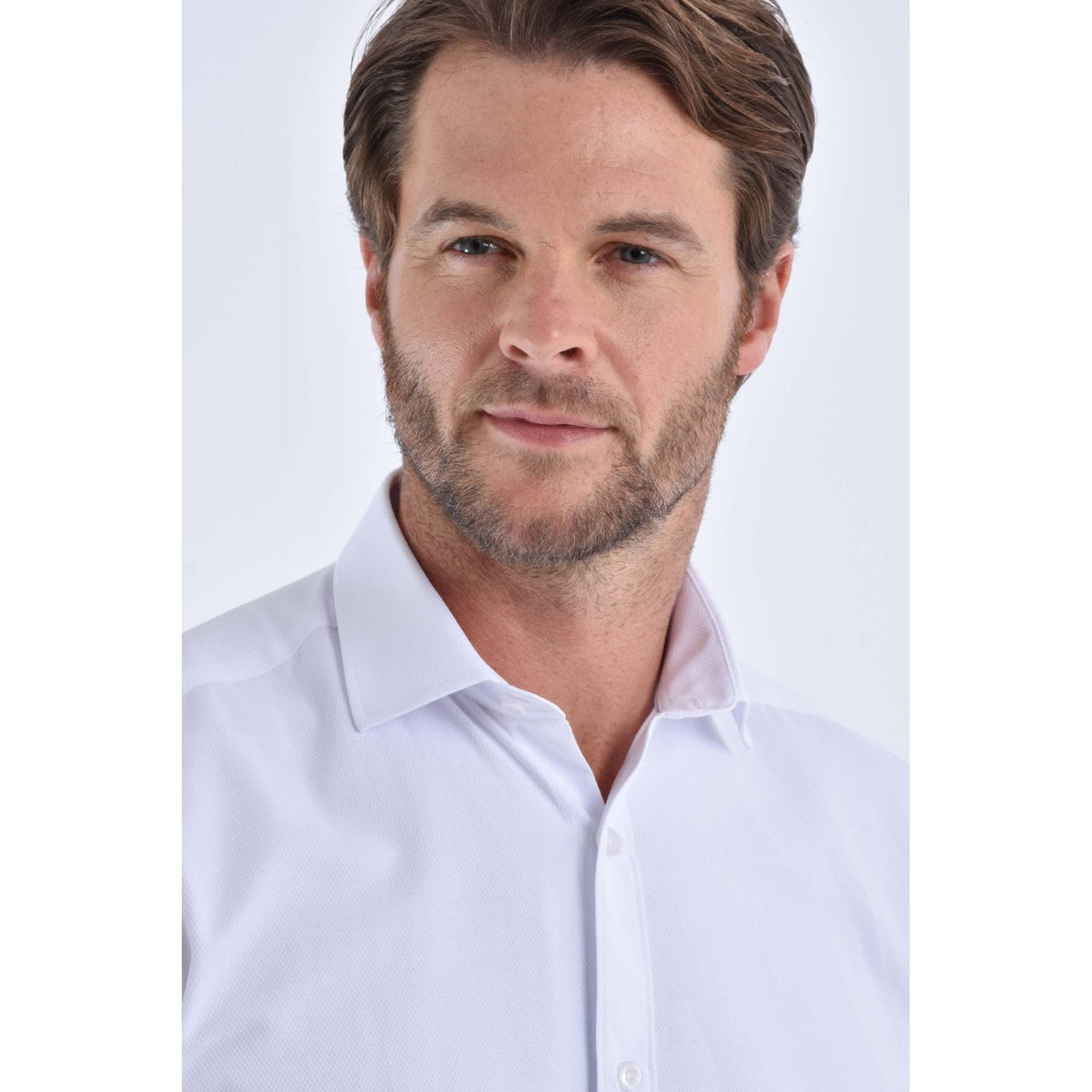CB 043 Textured Slim Fit Double Cuff Smart Shirt