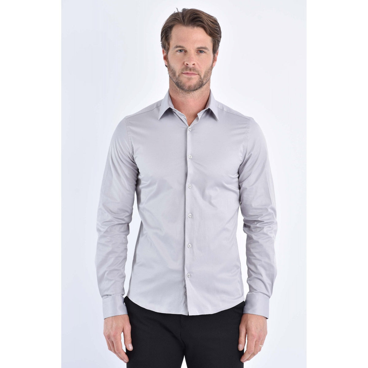 CB 091 Plain Slim Fit Single Cuff Smart Shirt