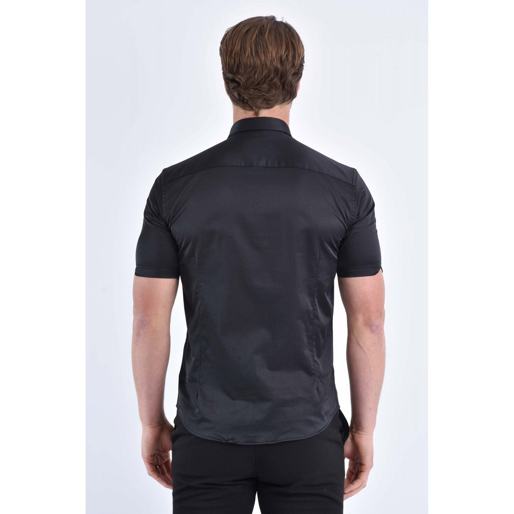 CB 056 Plain Slim Fit Short Sleeve Smart Shirt