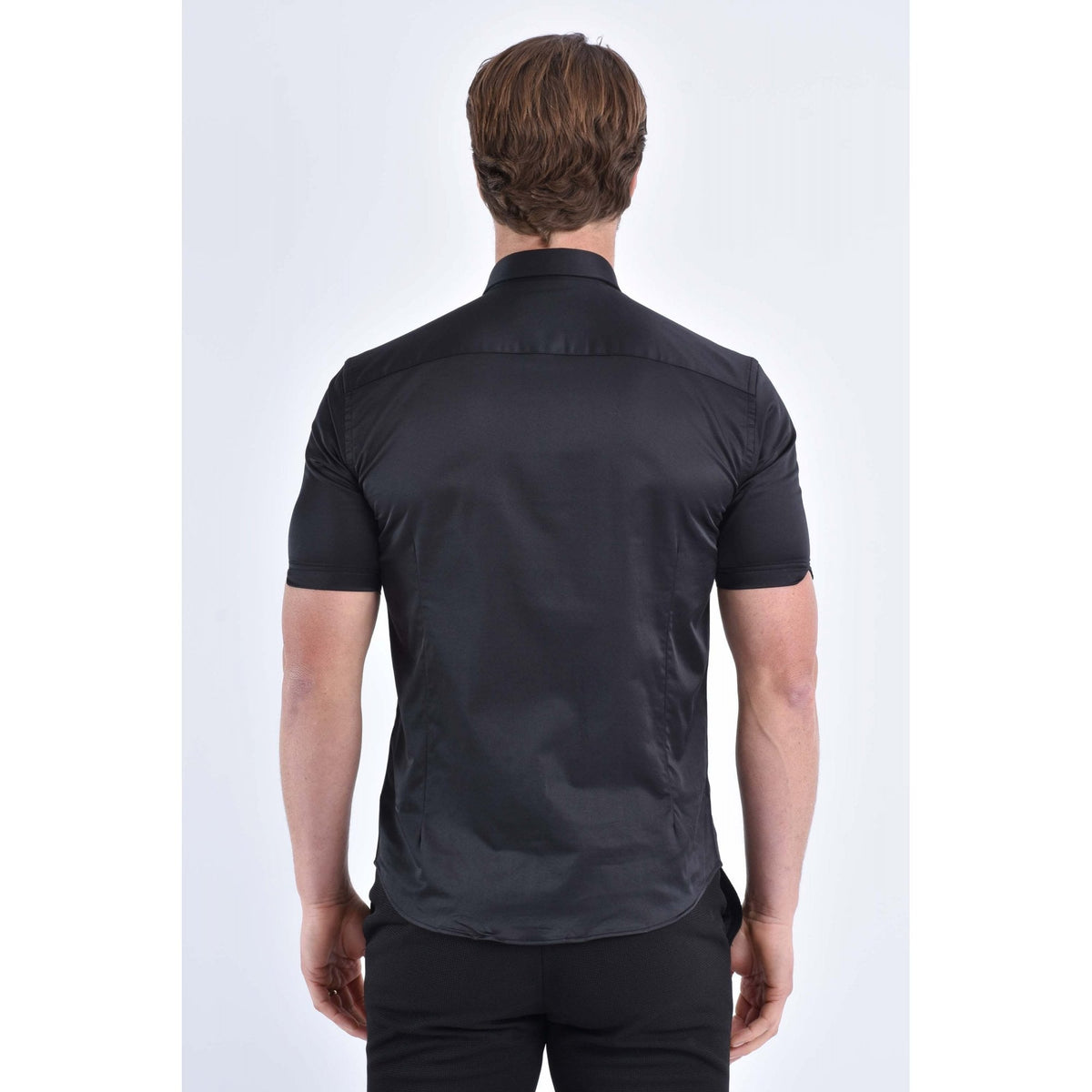 CB 056 Plain Slim Fit Short Sleeve Smart Shirt