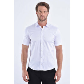 CB 056 Plain Slim Fit Short Sleeve Smart Shirt