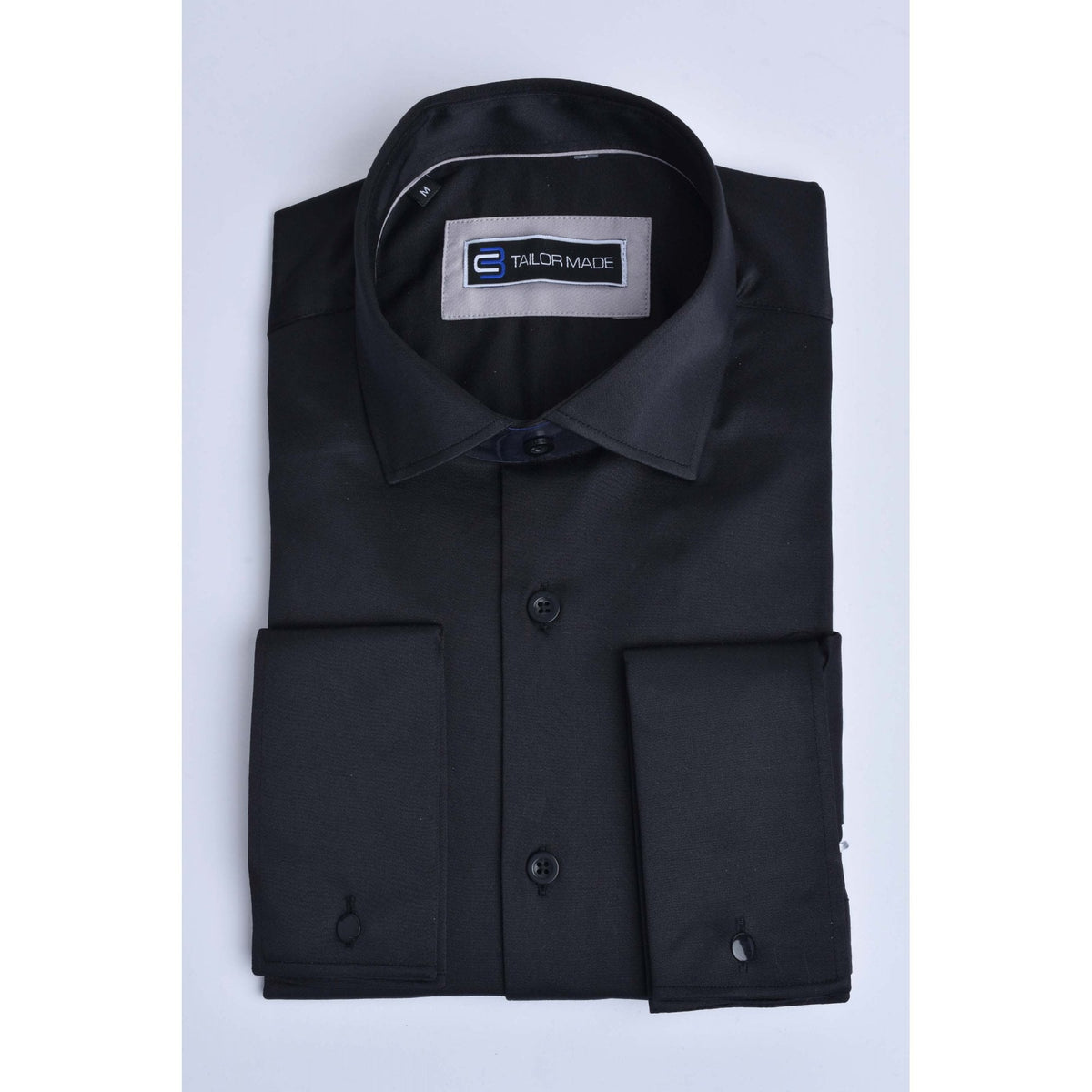 CB 089 Plain Smooth Slim Fit Double Cuff Smart Shirt