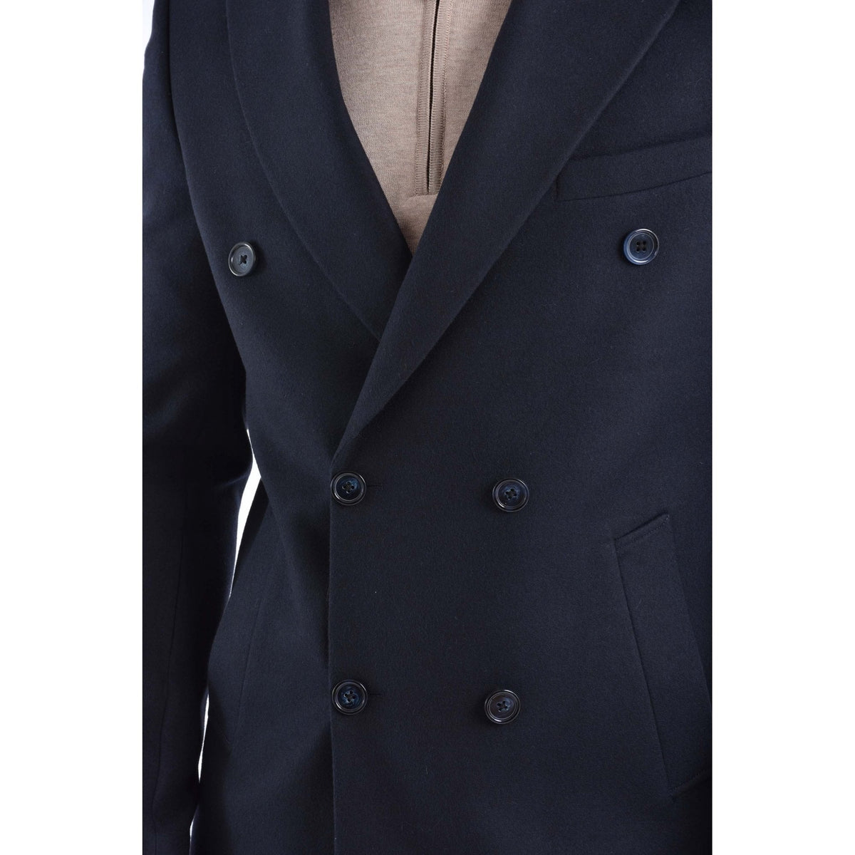 CB Alaska Tailored Slim Fit Double-Breasted Overcoat