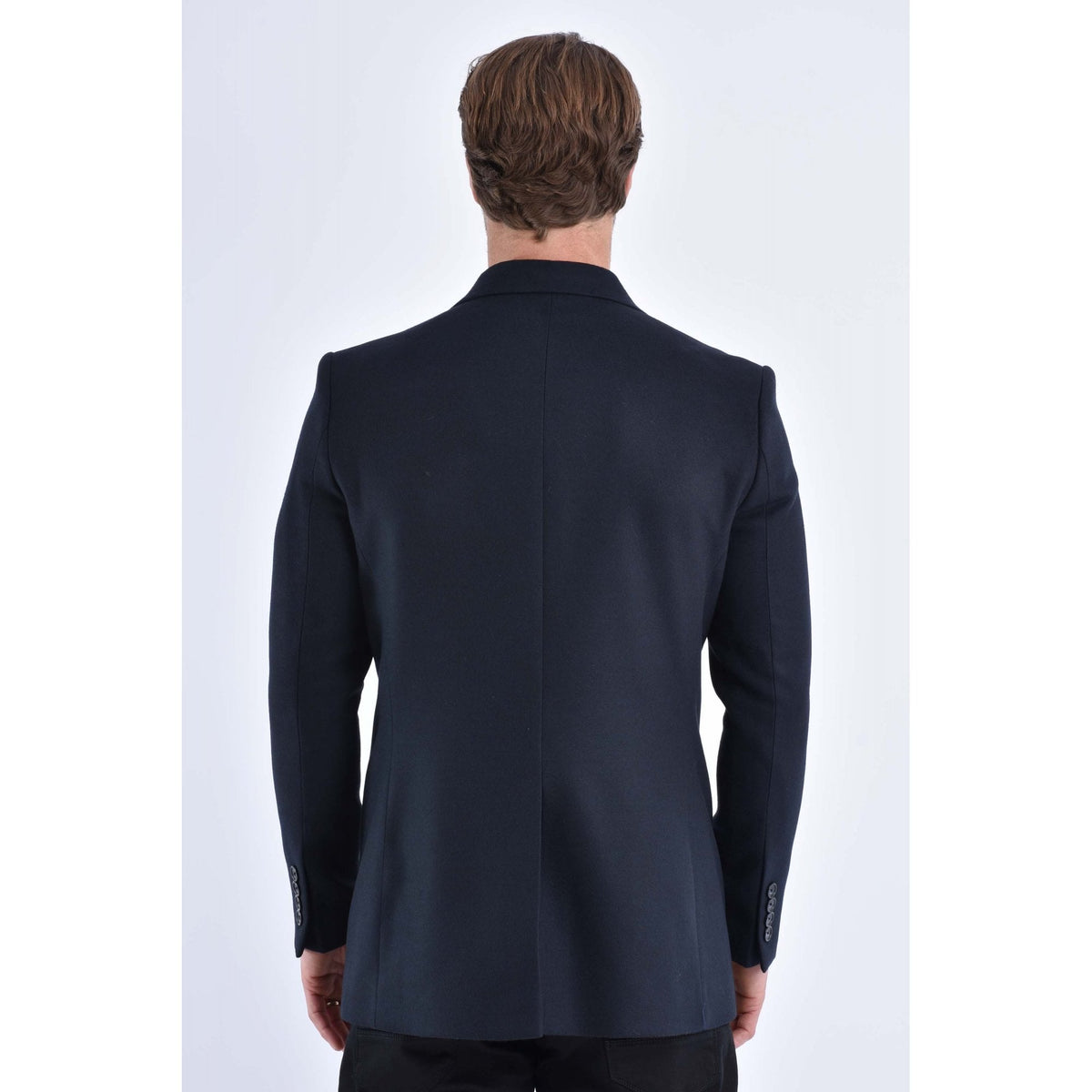 CB Alaska Tailored Slim Fit Double-Breasted Overcoat