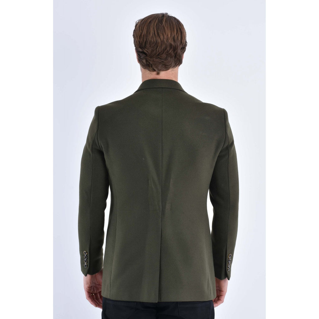 CB Alaska Tailored Slim Fit Double-Breasted Overcoat
