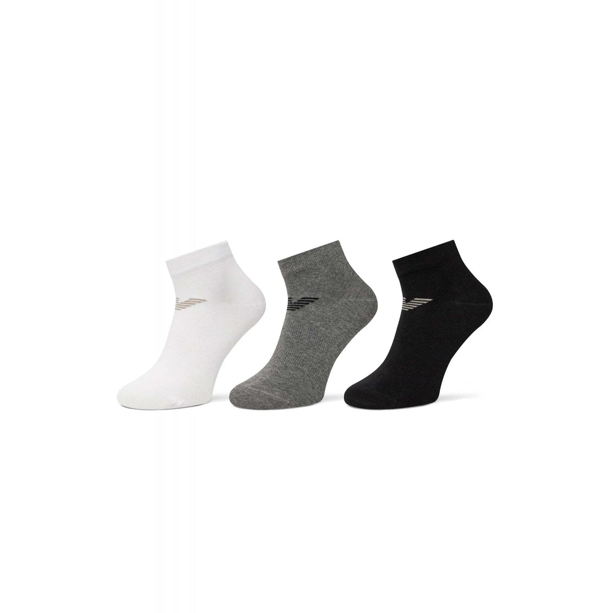 Emporio Armani 0550 AF12271 Calze Cuff Logo 3 Pack Ankle Socks