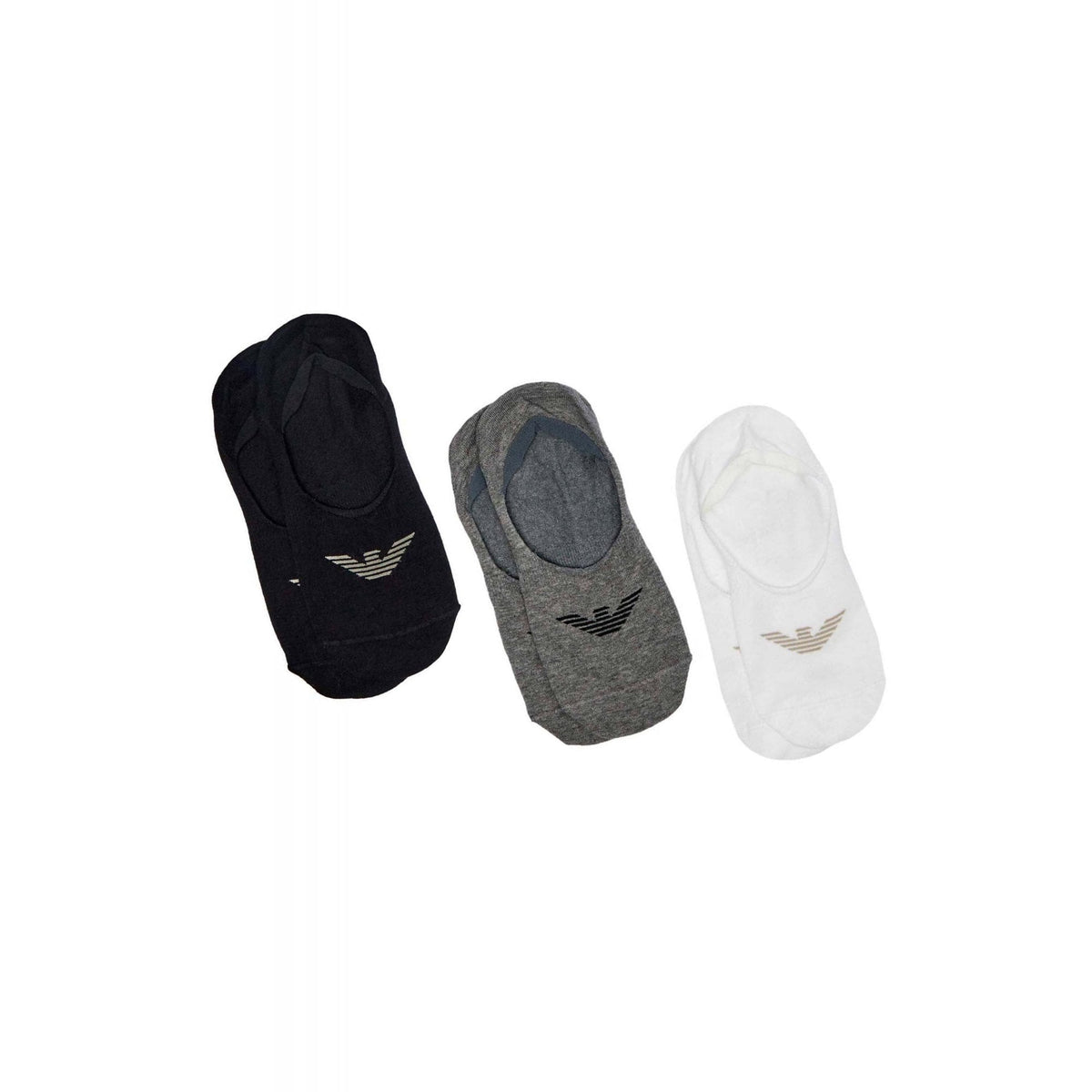 Emporio Armani 0548 AF12271 MC059 Calza Invisible 3 Pack Logo Ankle Tripack Socks