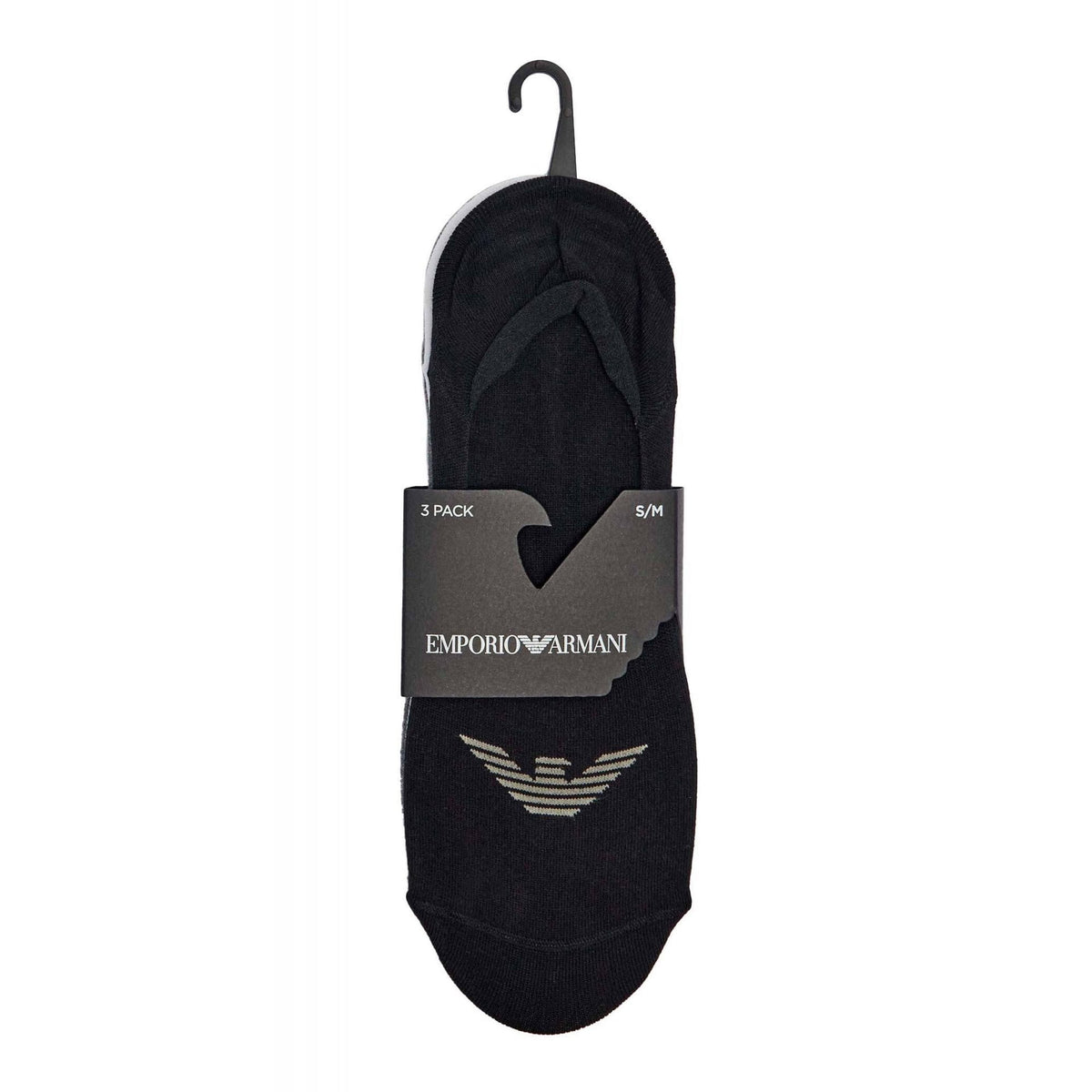 Emporio Armani 0548 AF12271 MC059 Calza Invisible 3 Pack Logo Ankle Tripack Socks
