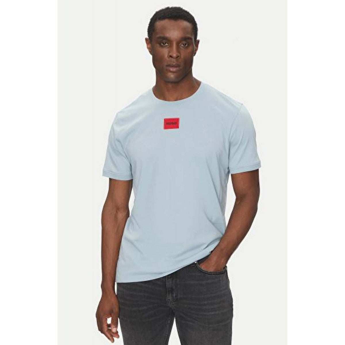 Hugo Boss 50447978 Diragolino Red Box Logo Half Sleeve T-Shirt