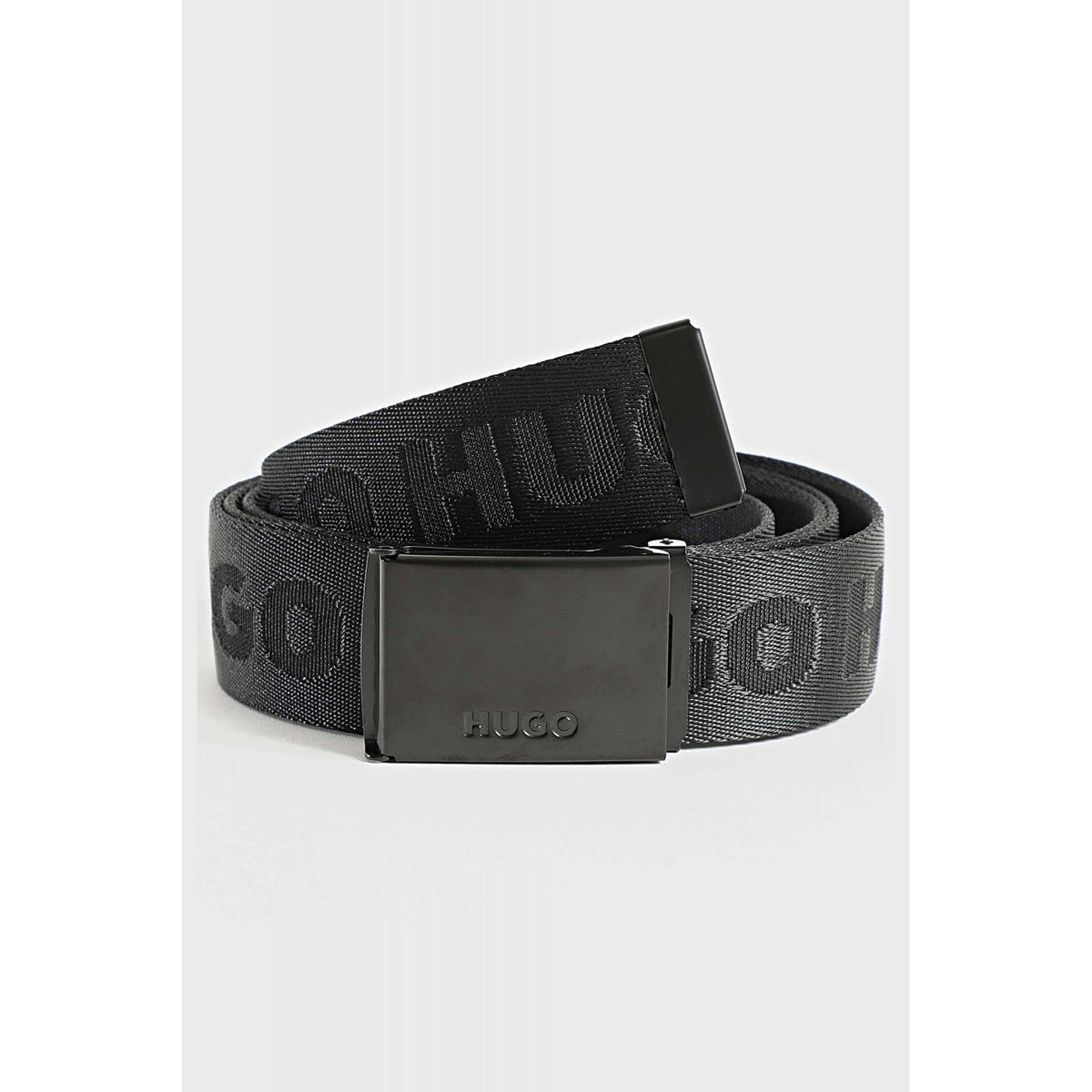 Hugo Boss | 50499077 Garratt-Tp_0s35 Repeat Logo Metal Buckle Belt - Black