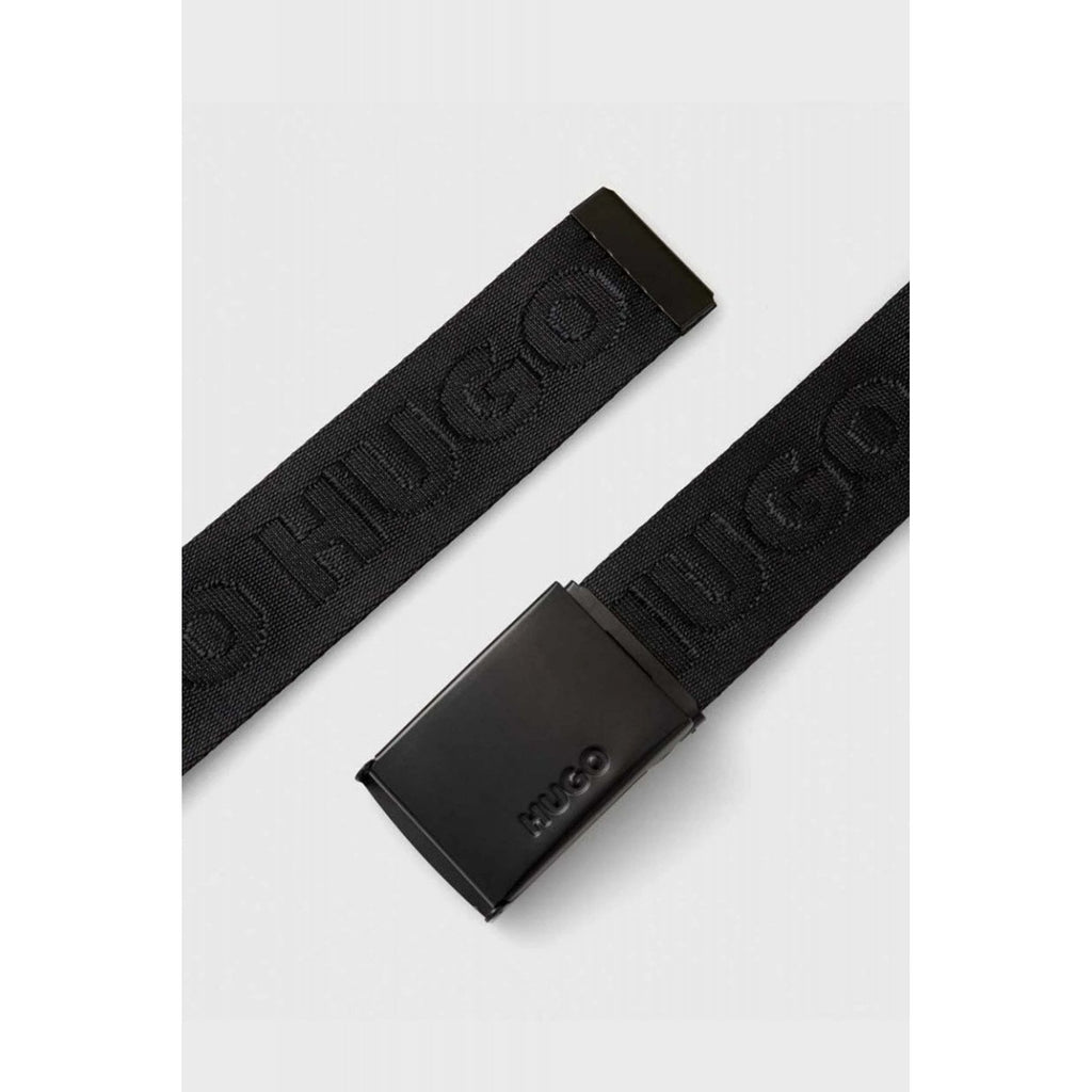Hugo Boss | 50499077 Garratt-Tp_0s35 Repeat Logo Metal Buckle Belt - Black