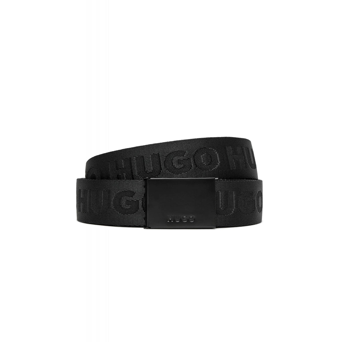 Hugo Boss | 50499077 Garratt-Tp_0s35 Repeat Logo Metal Buckle Belt - Black