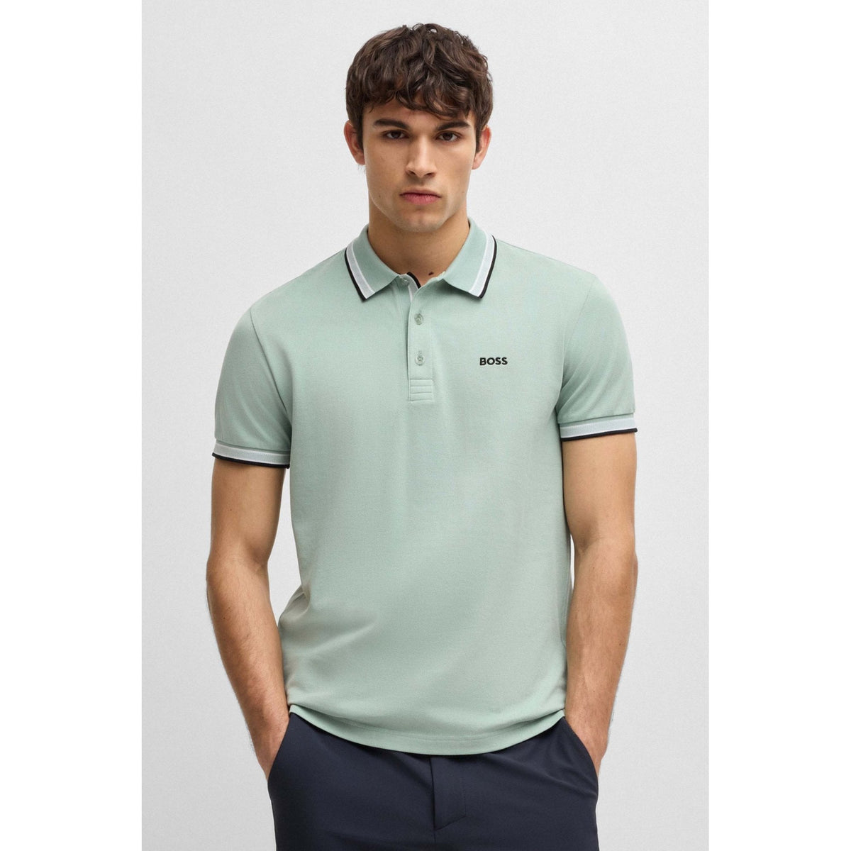 Hugo Boss | 50469055 Paddy Plain Cotton Pique Polo Undercollar Logo T-Shirt