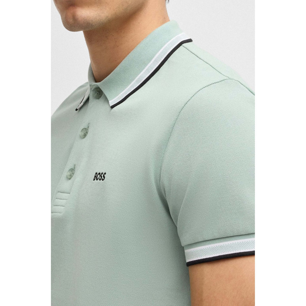 Hugo Boss | 50469055 Paddy Plain Cotton Pique Polo Undercollar Logo T-Shirt