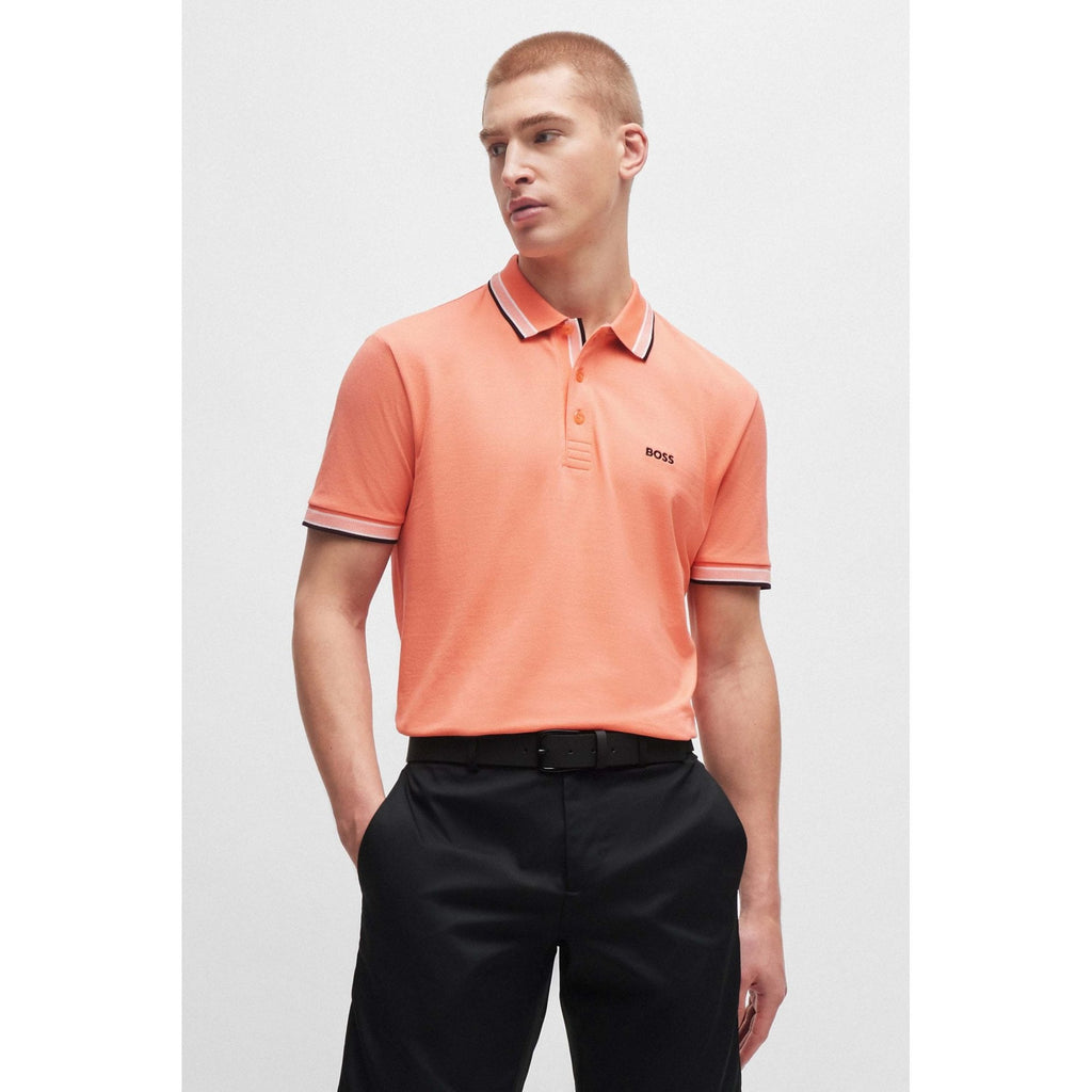 Hugo Boss | 50469055 Paddy Plain Cotton Pique Polo Undercollar Logo T-Shirt