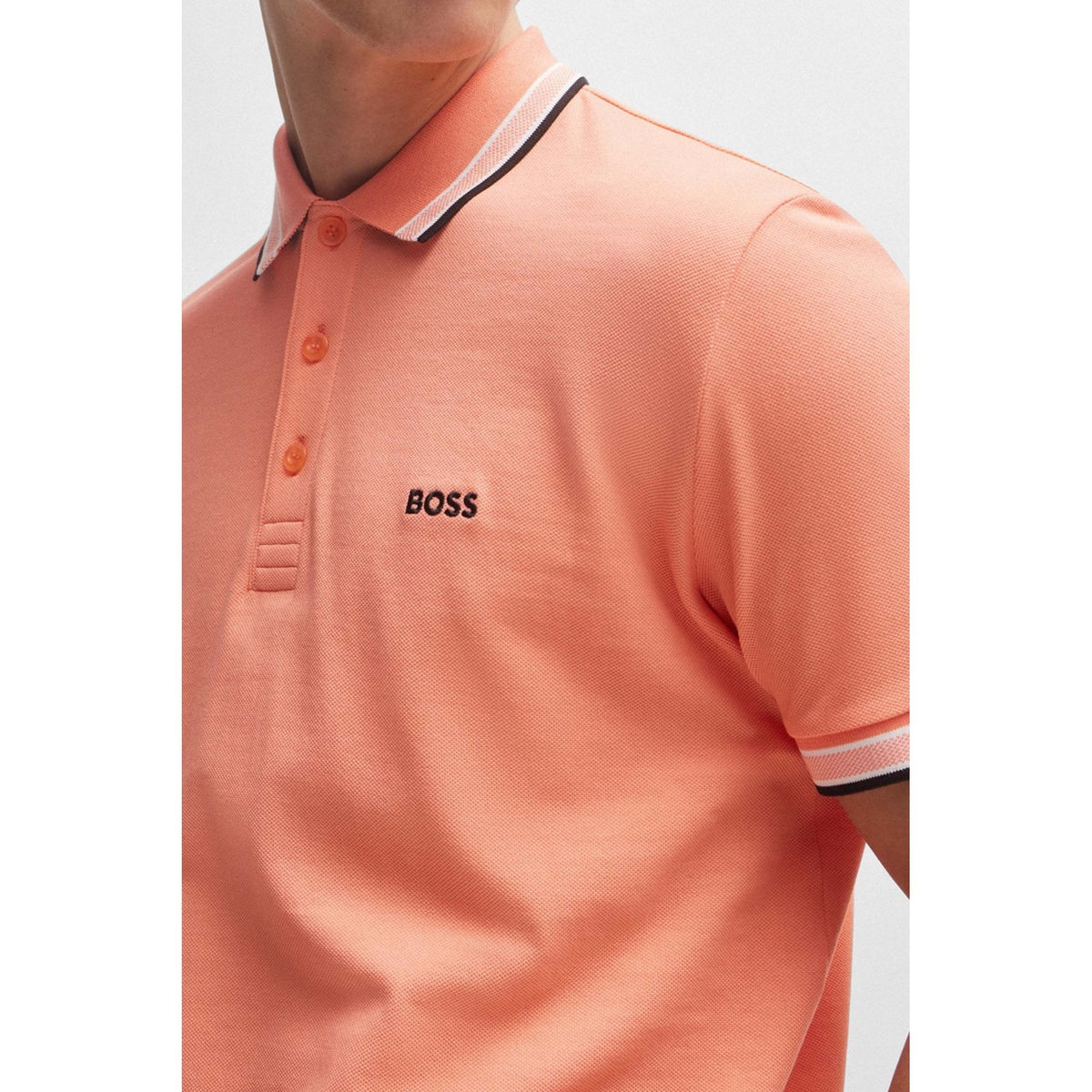 Hugo Boss | 50469055 Paddy Plain Cotton Pique Polo Undercollar Logo T-Shirt