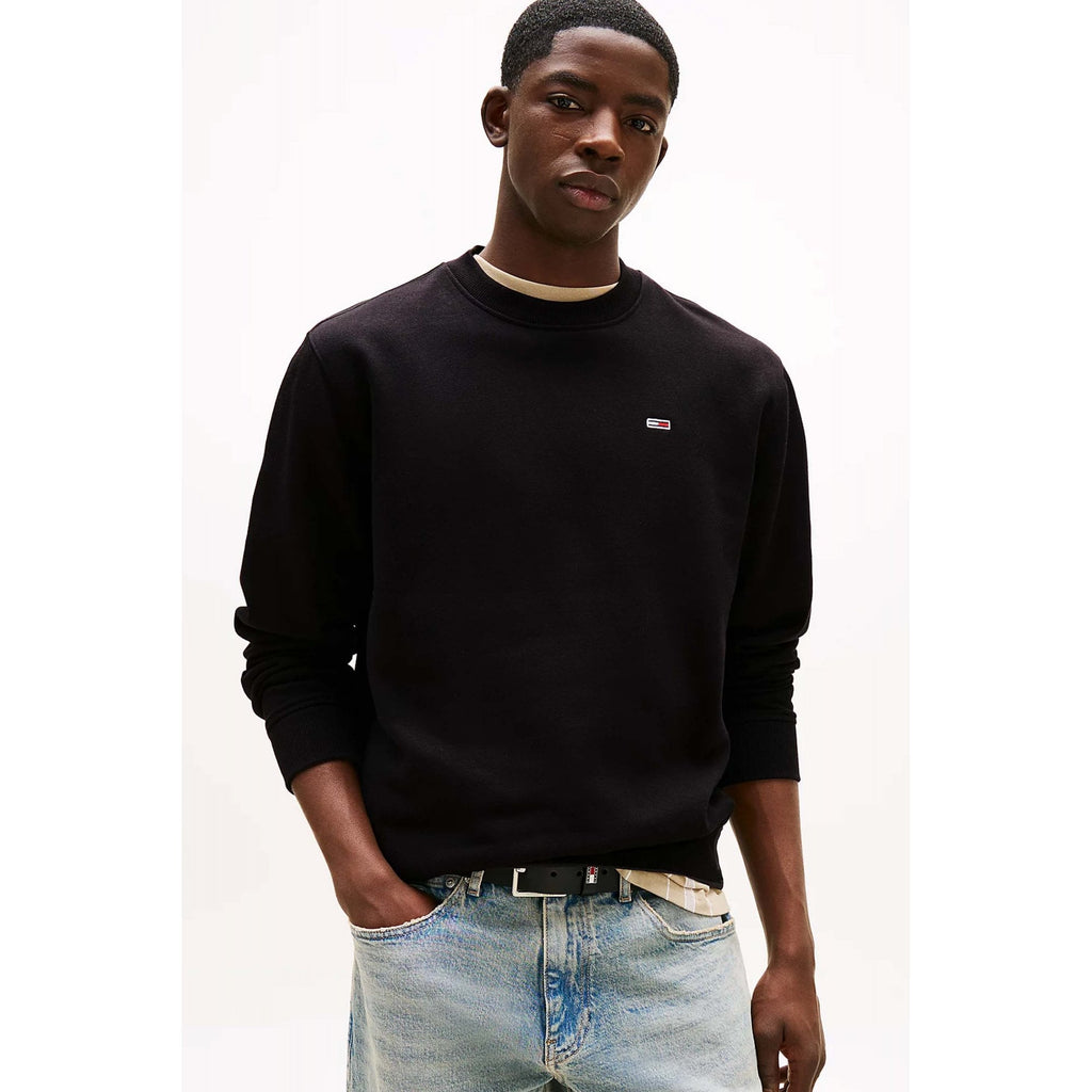 Tommy Jeans | DM20741 Brushed Fleece Small Flag Logo Crew Sweat Top