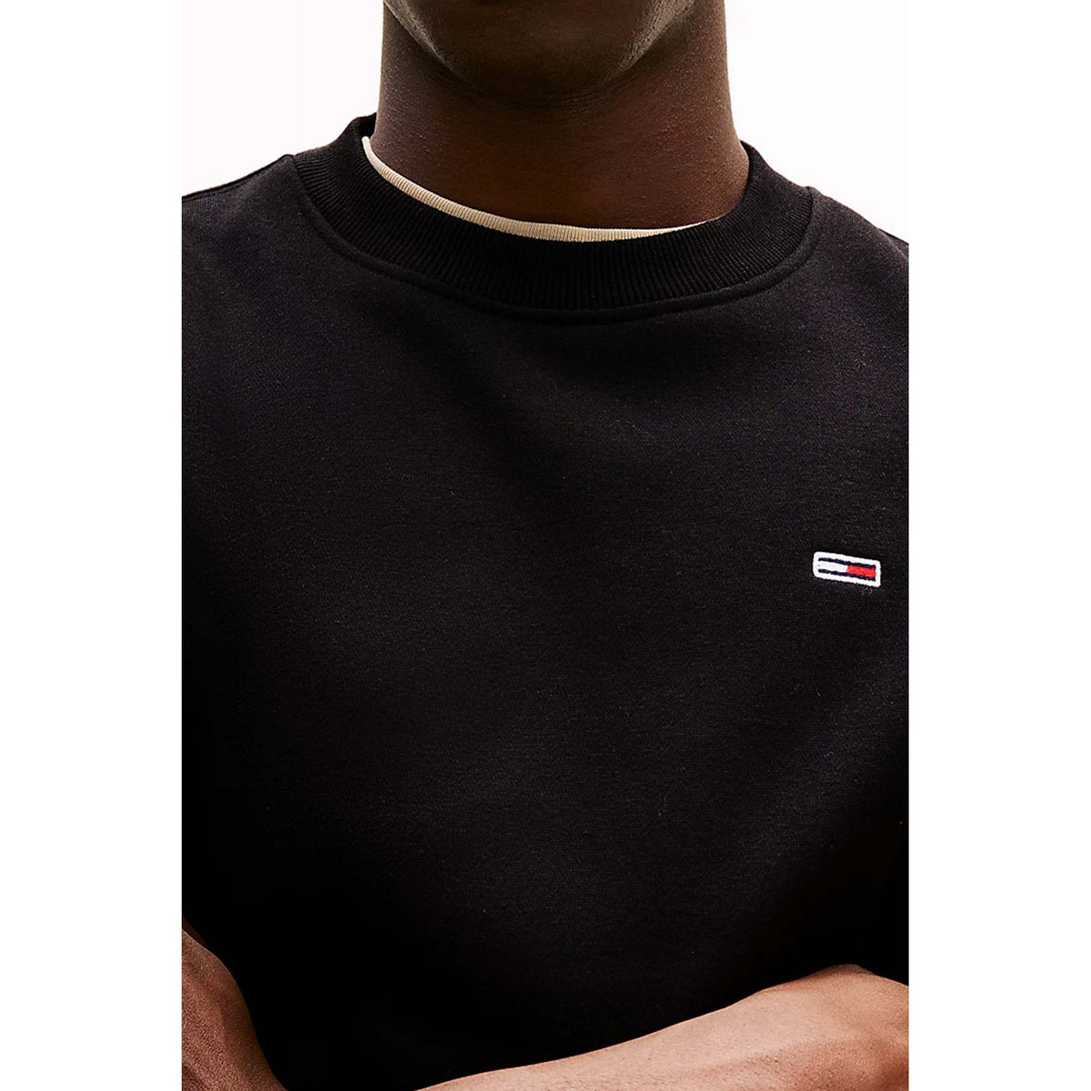 Tommy Jeans | DM20741 Brushed Fleece Small Flag Logo Crew Sweat Top