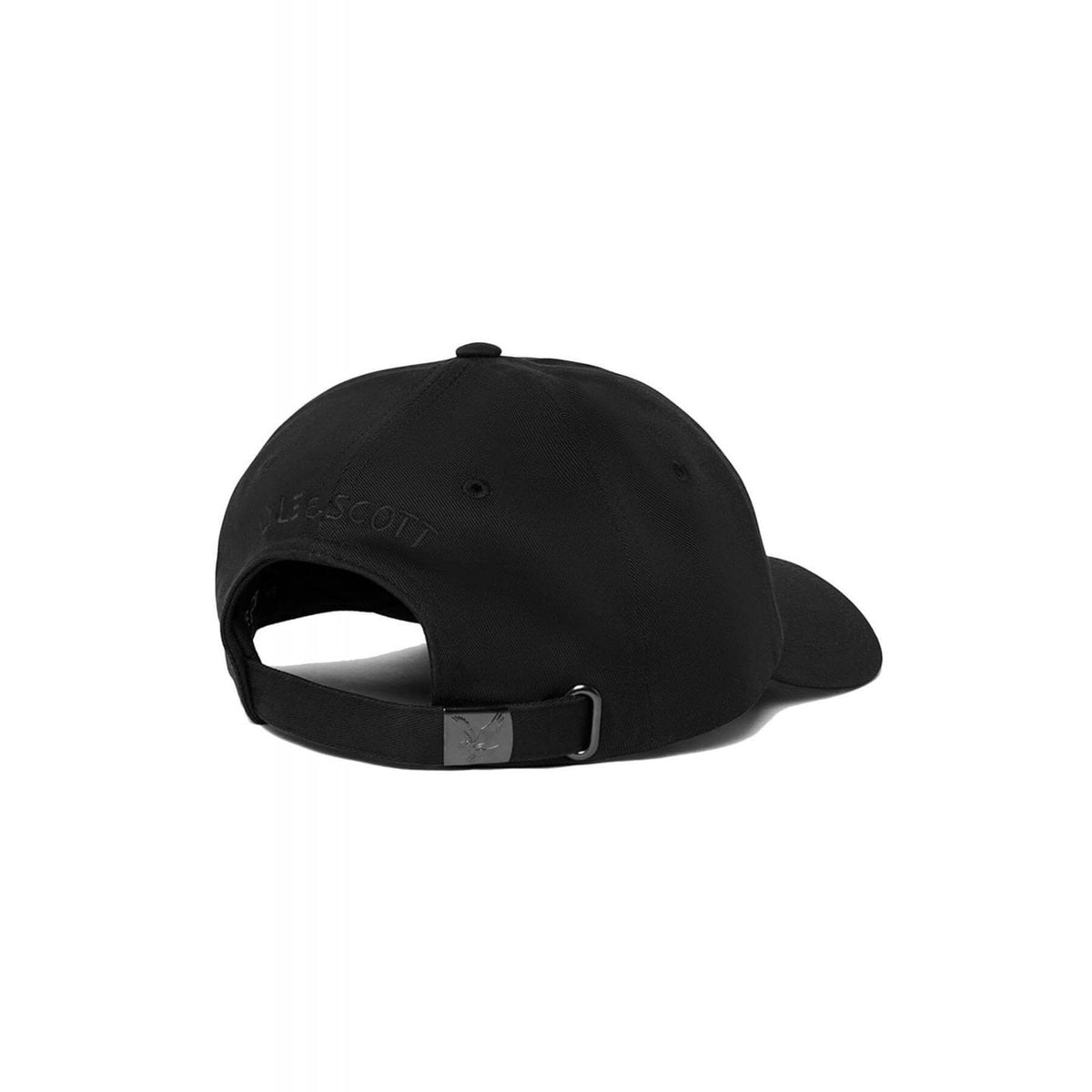 Lyle & Scott | HE2322A Vintage Cotton Tonal Eagle Baseball Cap - Black/Black