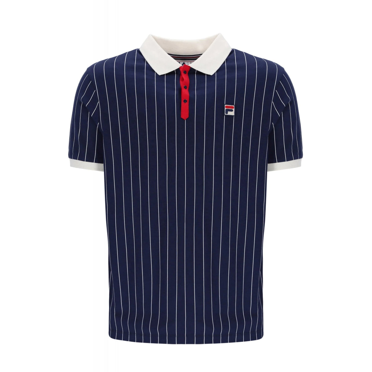 Fila Vintage BB1 LM1839AT Classic Striped Polo T-Shirt
